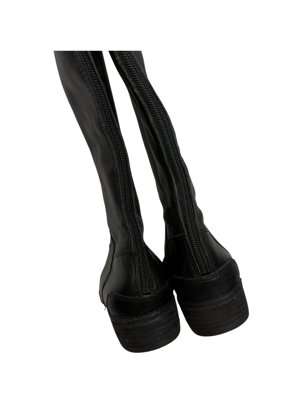 Anthropologie Sam Edelman Penny Black Leather Zip Riding Boots - Picture 5 of 7